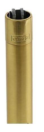 Clipper Metall Large Feuerzeug Gas - 1x Feuerzeug Edles Design inkl. Geschenk Box + DHB (Gold - Matt) von DHOBIA