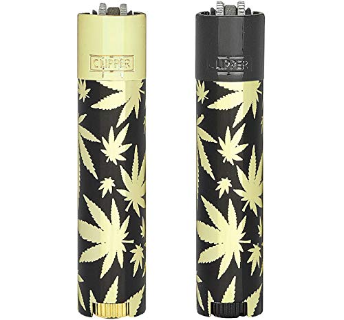 Clipper Metall Large Original Limited Edition + Dhobia Clipper (2er Set Gold Leaves) von DHOBIA