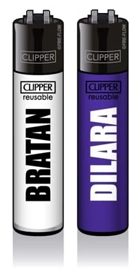 Clipper Original Classic Large Feuerzeuge Lighter Frühjahr Kollektion 2022 / 2er-8er Set+1 x DHOBIA Clipper Feuerzeug Gratis (Impact #101 2er Set Bratan+Dilara) von DHOBIA