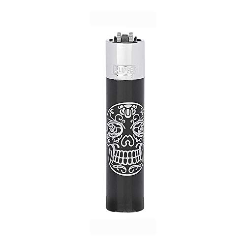 Dhobia Clipper Feuerzeug Metall - Limited Edition 2020 (Mexican Skull Silver) von DHOBIA