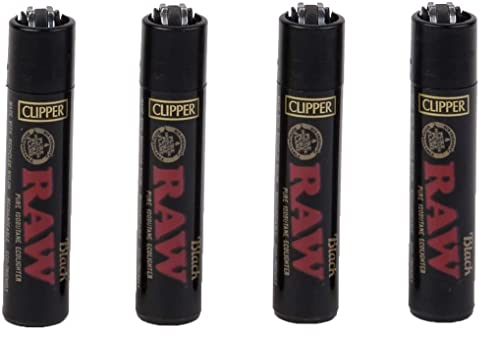 Original Clipper Classic Feuerzeuge 4er Set 2022 + 1 Clipper DHOBIA Feuerzeug GRATIS (RAW Black) LMC186 von DHOBIA