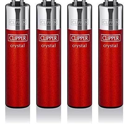 Original Clipper Feuerzeuge Einfarbig 4er Set (z.B. Soft Touch, Crystal, Metalic, solid Fluro) + 1 Clipper DHOBIA Feuerzeug GRATIS (Crystal #5 Rot) von DHOBIA