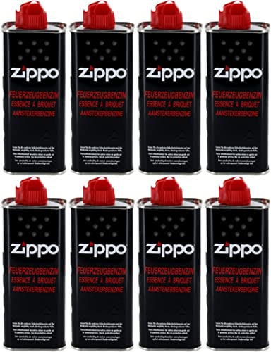 Zippo Gas Benzin/Oil zum Nachfüllen GRATIS Crystal Balls (8X Zippo Benzin/Oil 125ml) von DHOBIA