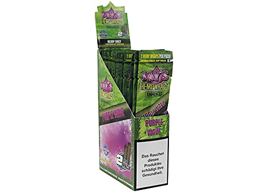 ledermodefashion Juicy Jay Hanf Wrap Hemp Wrap- Natur Tabak frei - 2 pro Packung (Purple Wave, 3) von DHOBIA
