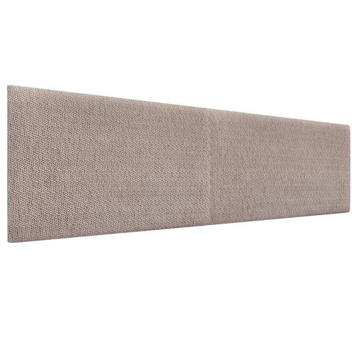 DHOME Exklusives Glatt Gepolstertes Kopfteil Serie Luxury Edition Wandmontage Akustisch Absorbierend Kopfstütze für Bett und Schlafzimmer (Ethnic Brown, 220cm, 8cm Dicke) von DHOME
