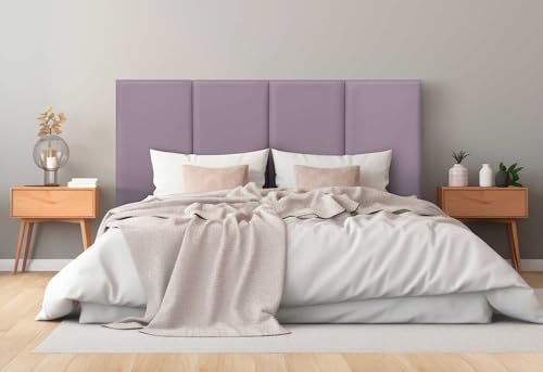 DHOME Gepolstertes Kopfteil aus Premium Kunstleder Fleckenabweisend Vertikales modulares Design Selbstklebend Bettkopfteil für Schlafzimmer Gepolstert (Lila, 240cm, Höhe 135cm, x5) DHOME Gepolstertes Kopfteil aus Premium Kunstleder Fleckenabweisend Vertikales modulares Design Selbstklebend Bettkopfteil für Schlafzimmer Gepolstert (Lila, 240cm, Höhe 135cm, x5) von DHOME