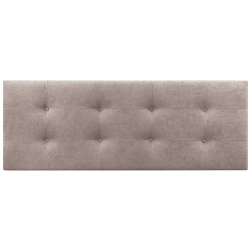 DHOME Kopfteil, Capitoné Bett Kopfteile. Gepolstertes Kopfteil ACUALINE Stoff und Kunstleder. Kopfteile für Doppel- und Einzelbetten. (Stoff Erde, 145x60cm (Betten 120/135/140)) von DHOME