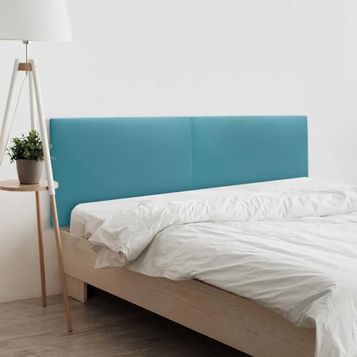 DHOME Kopfteil aus Kunstleder oder Stoff, Acualine, glatt, 2-teilig, gepolstert, modernes Design, 180 cm, Doppelbetten (180/190 Bett) von DHOME