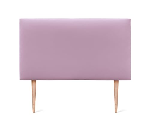 DHOME Kopfteil aus Kunstleder oder Stoff AQUALINE Glatt mit Beinen Kopfteil gepolstert Luxusbett Kopfteil (95x105cm Mit Füßen (Betten 70/80/90), Kunstleder Rosa) von DHOME