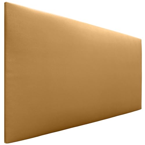 DHOME Kopfteil aus Kunstleder oder Stoff AQUALINE Glattes gepolstertes Kopfteil Luxusbett Kopfteil (Kuntsleder Dorado, 110cm (Betten 80/90/105)) von DHOME