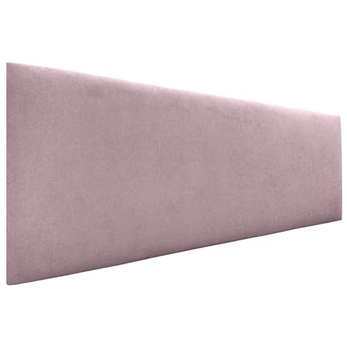 DHOME Kopfteil aus Kunstleder oder Stoff AQUALINE Glattes gepolstertes Kopfteil Luxusbett Kopfteil (Stoff Lachs, 160cm (Betten 150/160)) von DHOME