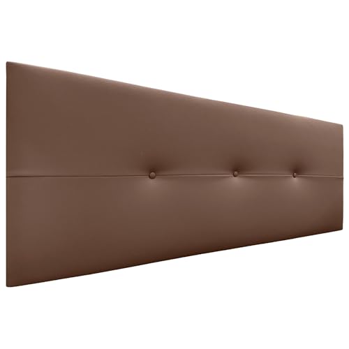 DHOME Kopfteil aus Kunstleder oder Stoff AQUALINE Pro Kopfteil Polsterkopfteil Luxusbett (Kunstleder Lehm, 160cm (Betten 150/160)) von DHOME