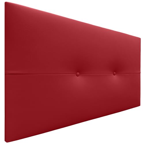 DHOME Kopfteil aus Kunstleder oder Stoff AQUALINE Pro Kopfteil Polsterkopfteil Luxusbett (Kuntsleder Rot, 90cm (Betten 70/80/90)) von DHOME