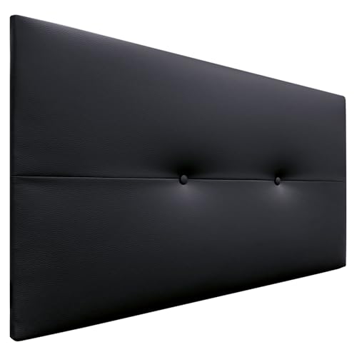 DHOME Kopfteil aus Kunstleder oder Stoff AQUALINE Pro Kopfteil Polsterkopfteil Luxusbett (Kuntsleder Schwarz, 105cm (Betten 80/90/105)) von DHOME
