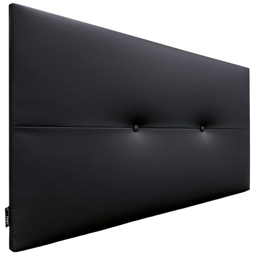 DHOME Kopfteil aus Kunstleder oder Stoff AQUALINE Pro Kopfteil Polsterkopfteil Luxusbett (Kuntsleder Schwarz, 90cm (Betten 70/80/90)) von DHOME