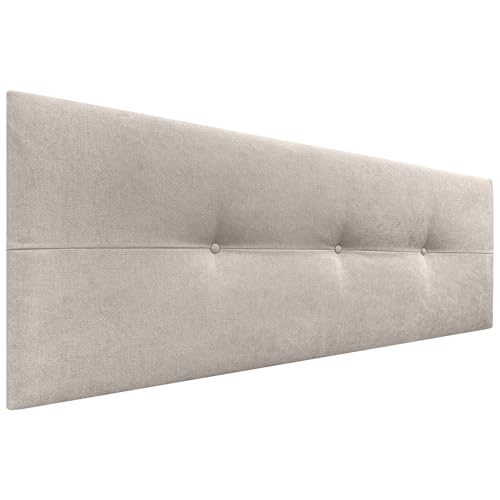 DHOME Kopfteil aus Kunstleder oder Stoff AQUALINE Pro Kopfteil Polsterkopfteil Luxusbett (Stoff Beige, 160cm (Betten 150/160)) von DHOME