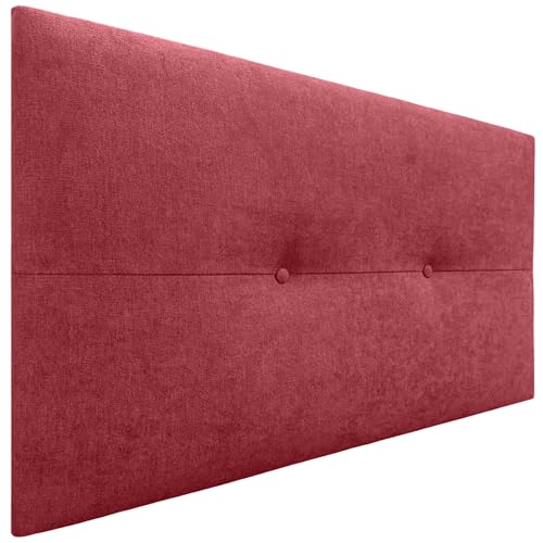 DHOME Kopfteil aus Kunstleder oder Stoff AQUALINE Pro Kopfteil Polsterkopfteil Luxusbett (Stoff Rot, 110cm (Betten 80/90/105)) von DHOME