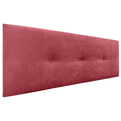 DHOME Kopfteil aus Kunstleder oder Stoff AQUALINE Pro Kopfteil Polsterkopfteil Luxusbett (Stoff Rot, 145cm (Betten 120/135/140)) von DHOME