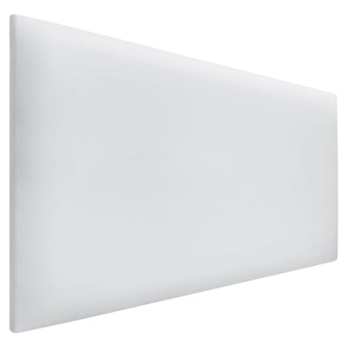DHOME Kopfteil aus Kunstlederoder Stoff AQUALINE Glatt mit Beinen Kopfteil gepolstert Luxusbett Kopfteil (Kunstleder Weiß, 105cm (Betten 80/90/105)) von DHOME