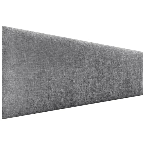DHOME Kopfteil aus Premium-Ökowolle, schlicht, gepolstertes Kopfteil für Winterluxus-Schlafzimmer (Grau, 150cm) von DHOME