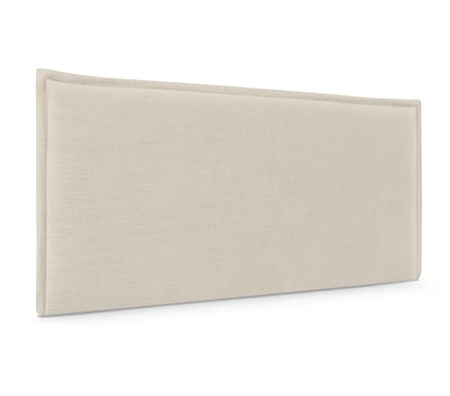 DHOME Plain Natural Leinen Kopfteil mit Einfassung gepolstertes Kopfteil Bett Modernes Schlafzimmer TOP Trending (Beige, 105cm (Betten 80/90/105)) von DHOME