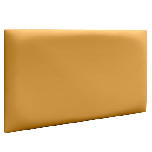 DHOME Selbstklebende Polsterpaneele aus Kunstleder für Wände Akustisch Schallabsorbierend Stoßschutz Kopfteile Dekoration für Zuhause und Schlafzimmer (Senf, 60x40) von DHOME