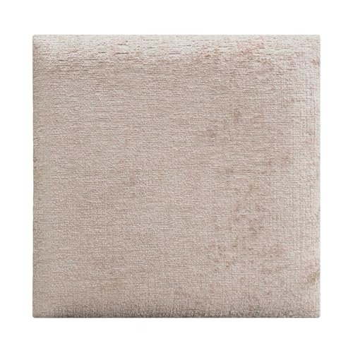 DHOME Set von 1 Polsterpaneel aus Premium Ökologischer Wolle Selbstklebend für Wände Akustische Absorber Stoßschutz Kopfteil Dekoration für Zuhause und Schlafzimmer (Beige, 60x60cm, x1) von DHOME