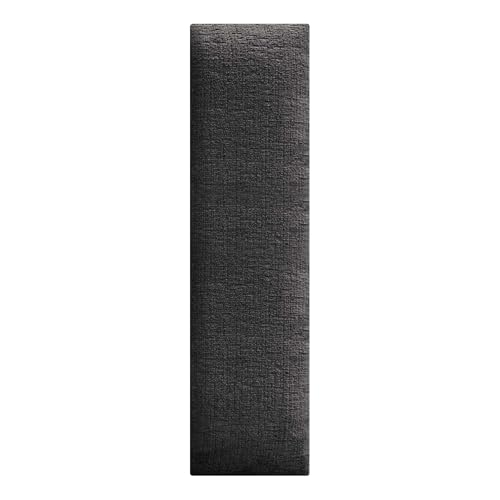 DHOME Set von 1 Polsterpaneel aus Premium Ökologischer Wolle Selbstklebend für Wände Akustische Absorber Stoßschutz Kopfteil Dekoration für Zuhause und Schlafzimmer (Schwarz, 60x20cm, x1) von DHOME