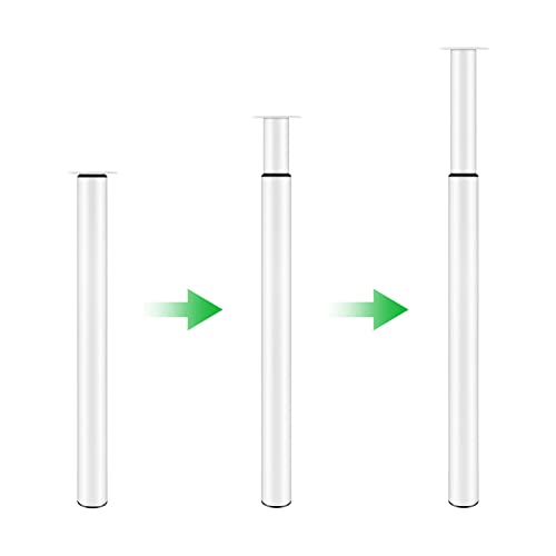 Dhouse Tischbeine Ø 60 mm Tischbeine Höhenverstellbar 710-1100mm Höhenverstellbare Möbelfuß Zylindrisch Metall Tischbeine Geeignet für Frühstückstisch Schreibtisch Arbeitsplatten(Weiß) von Dhouse