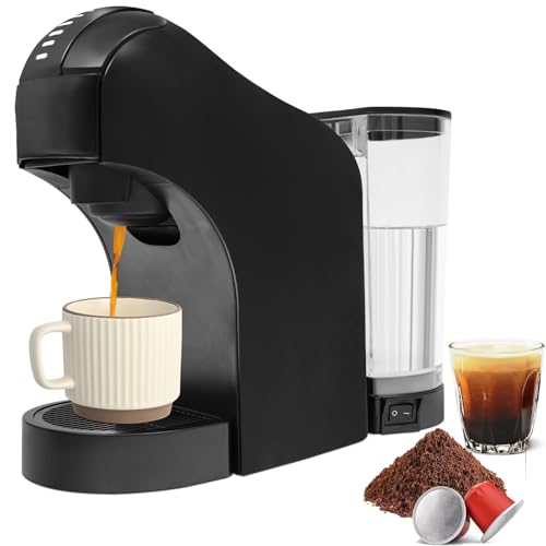 DHQCQL Kaffeekapseln 1400 W, 800 ML Tragbare Kaffeemaschine mit 7 Gänge, Vollautomatisch, ABS Kabellose Camping Reisekaffeemaschine, 20 Bar Kaffeemaschine Kapseln für alle Tassen, Schwarz DHQCQL Kaffeekapseln 1400 W, 800 ML Tragbare Kaffeemaschine mit 7 Gänge, Vollautomatisch, ABS Kabellose Camping Reisekaffeemaschine, 20 Bar Kaffeemaschine Kapseln für alle Tassen, Schwarz von DHQCQL