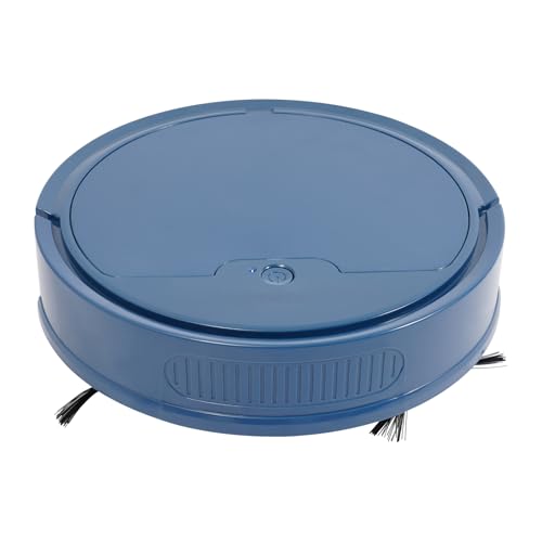 DHQCQL Saugroboter Roboterstaubsauger, Saugroboter mit Wischfunktion 3 in 1, 1100Pa Staubsaugerroboter mit 2 Arten Reinigungsmodus für Tierhaare, Teppich, Hartboden (Blau) von DHQCQL