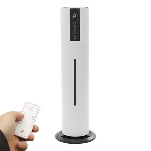 Luftbefeuchter 8L, Verstellbares Leise Air Humidifier mit Fernbedienung Timer Sterilisationsfunktionen, 360° Drehbare Doppeldüse Luftbefeuchter für Schlafzimmer Babys Und Pflanzen, 22 * 70cm von DHQCQL