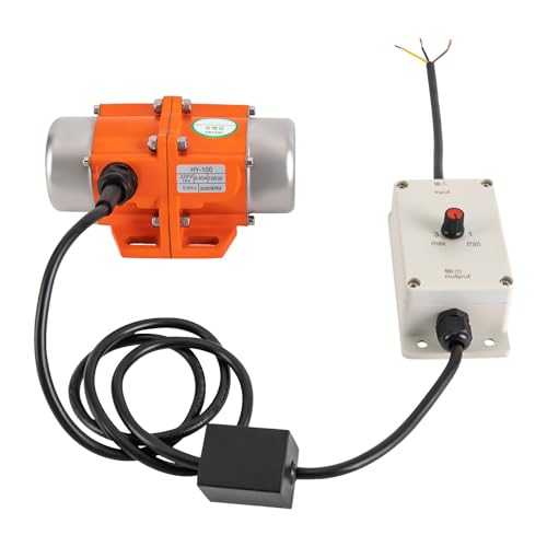 Vibrationsmotor 220V, 100W IP65 Einstellbarer Rüttelsieb Elektrisch mit Geschwindigkeitsregler, Einstellbare Vibration, 3000RPM Betonrüttler für Bergbau Metallurgie Kohle, BIS 130°C von DHQCQL