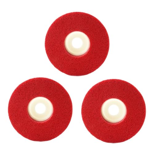 DHRCONPA 1/3/5/10 stücke 4 zoll Rot Nylon Faser Flache Schleifmittel Polieren Polieren Rad Disc Pad for Winkel Grinder Werkzeug von DHRCONPA