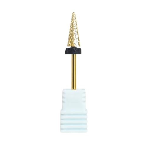 DHRCONPA 16mm 3/32 Zoll Dreieck Kegel Nagel Bohrer Bits Gold Hartmetall Fräser Schleifen Maniküre Werkzeuge Zubehör von DHRCONPA