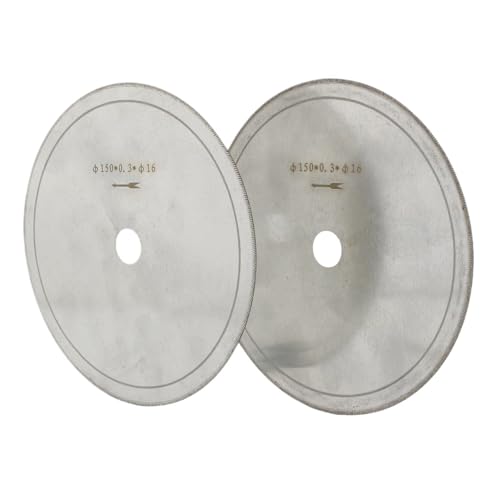 DHRCONPA 2 Stücke 6 "Zoll 150mm Diamant Lapidar Sägen Arbor 5/8" Trim Blade Edge Rim Nasstrennscheibe Schmuck Werkzeuge for Stein von DHRCONPA