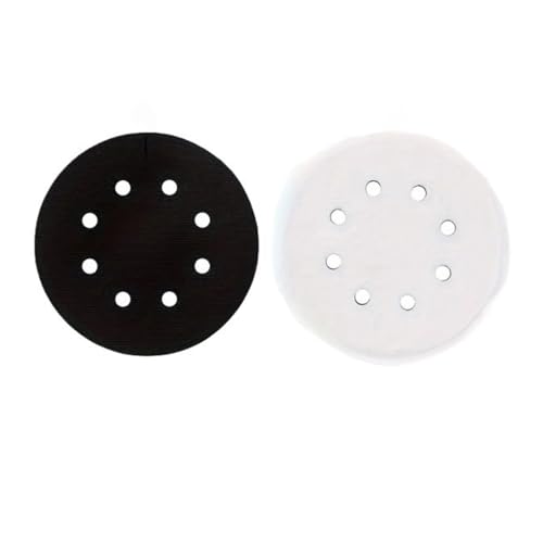 DHRCONPA 2er-Pack Interface-Pad 5 Zoll 8 Löcher Haken und Schleife Schwamm Kissen Puffer Pads von DHRCONPA