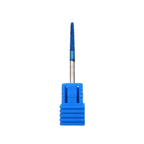 DHRCONPA 3/32 Zoll blau Wolframkarbid Nagelbohrer Rotary Burr Maniküre Bits for Zubehör Fräser Werkzeuge von DHRCONPA