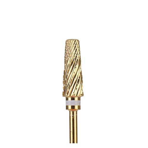 DHRCONPA 5 In 1 Nagel Bit Hartmetall Fräsen Bohrer Polieren Schleifen Schleifen Kopf for Maniküre Gold/Lila von DHRCONPA