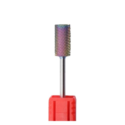 DHRCONPA Regenbogen Hartmetall Flache Kopf 3/32 Zoll Nagel Elektrische Bohrmaschine Maniküre Pediküre Werkzeug ZubehörHartmetall Naildrill Bit von DHRCONPA