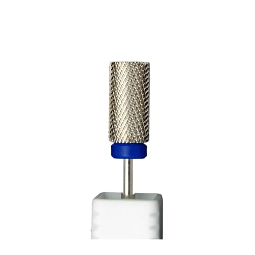 DHRCONPA Silber Qualität 6,6mm Big Round Flat Top Barrel Wolfram Stahl Hartmetall Maniküre Nagel Bohrer Datei Zubehör von DHRCONPA