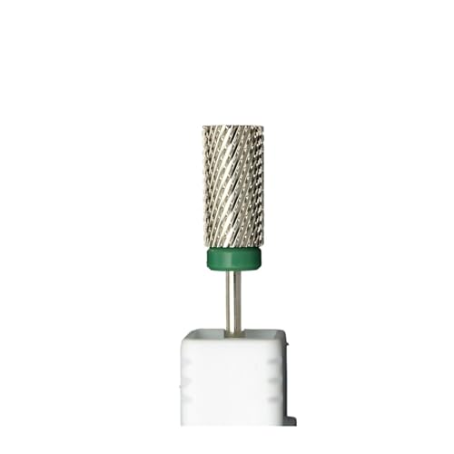 DHRCONPA Silber Qualität 6,6mm Big Round Flat Top Barrel Wolfram Stahl Hartmetall Maniküre Nagel Bohrer Datei Zubehör von DHRCONPA