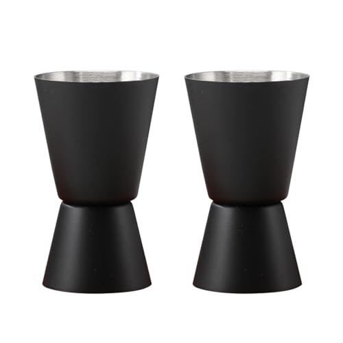 2 Stück Messbecher, Cocktail-Messbecher, Messgeräte, Cocktailgläser, Edelstahl-Cocktail-Zubehör, Bar-Party-Mini-Messbecher von DHSBGWSX