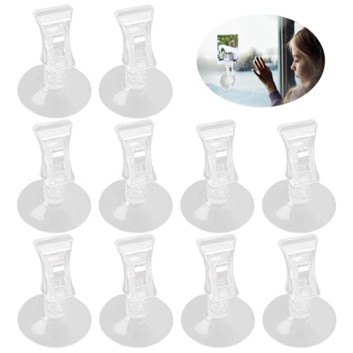 DHSBGWSX 10 Stück Saugnapf-Clip, Saugnapf Mit Clip, Kein Bohren Nötig, Haken Im Saugnapf-Stil, Fensterglas-Saugnapf, Multifunktionaler Transparenter Clip DHSBGWSX 10 Stück Saugnapf-Clip, Saugnapf Mit Clip, Kein Bohren Nötig, Haken Im Saugnapf-Stil, Fensterglas-Saugnapf, Multifunktionaler Transparenter Clip von DHSBGWSX