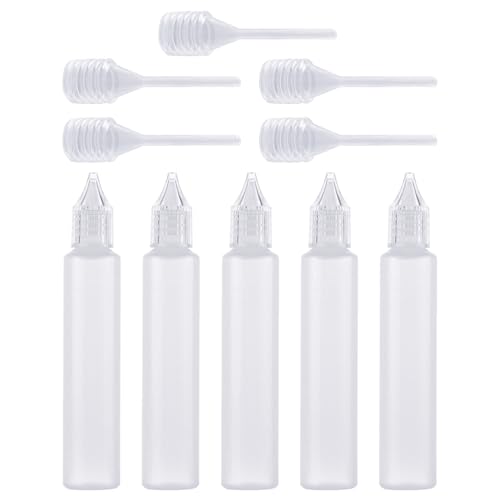 DHSBGWSX 5-teilige Tropfflaschen, 5-teiliger Federtropfer, Plastiktropfer, Quetschflasche, Tropfflasche mit Sicherheitsverschluss, Tropfflasche mit Stift, Flüssigkeitsflasche DHSBGWSX 5-teilige Tropfflaschen, 5-teiliger Federtropfer, Plastiktropfer, Quetschflasche, Tropfflasche mit Sicherheitsverschluss, Tropfflasche mit Stift, Flüssigkeitsflasche von DHSBGWSX