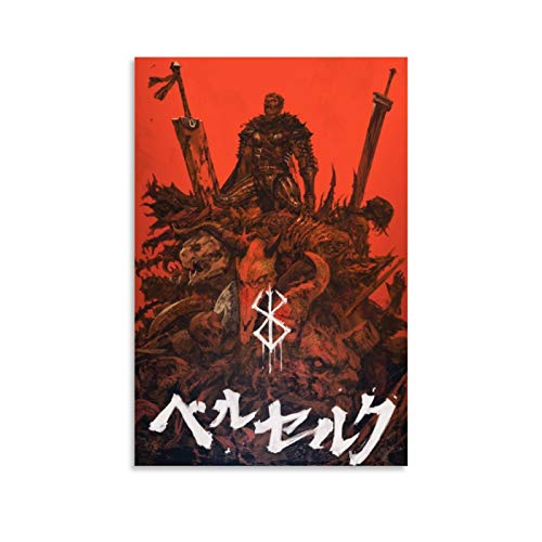 Anime Berserk Raging Art Poster auf Leinwand, Wandkunst, Kunstdruck, modernes Familienschlafzimmer, 40 x 60 cm von DHSJ