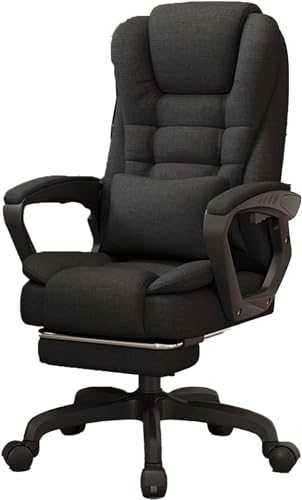 DHSKFUA Bürostuhl aus Stoff, ergonomischer Bürostuhl, Computerstuhl mit Fußstütze und Lendenwirbelstütze (Größe: Größe, Farbe: D) Fortschritt von DHSKFUA