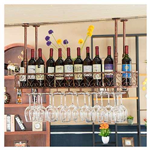 DHSKFUA Deckenmontaged Hanging Wine Rack, verkehrther Progress von DHSKFUA