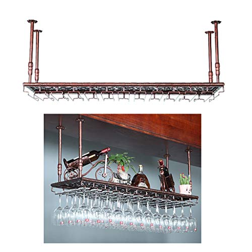 DHSKFUA Deckenweinregal Hanging Suspension Cup Halter wandmontierter Glashalter Rotweinglas Regal verkehrt herum unten Progress von DHSKFUA