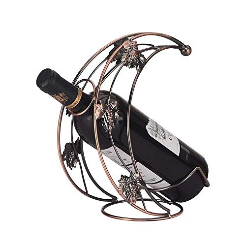 DHSKFUA Europäische kreative Schmiedeeisenwein Rack Retro Home Villa Kitchen Bar Restaurant Tabletop Dekoration Rotwein Displayhalter Schrank Ausstellung Weinregal Ständer Progress von DHSKFUA